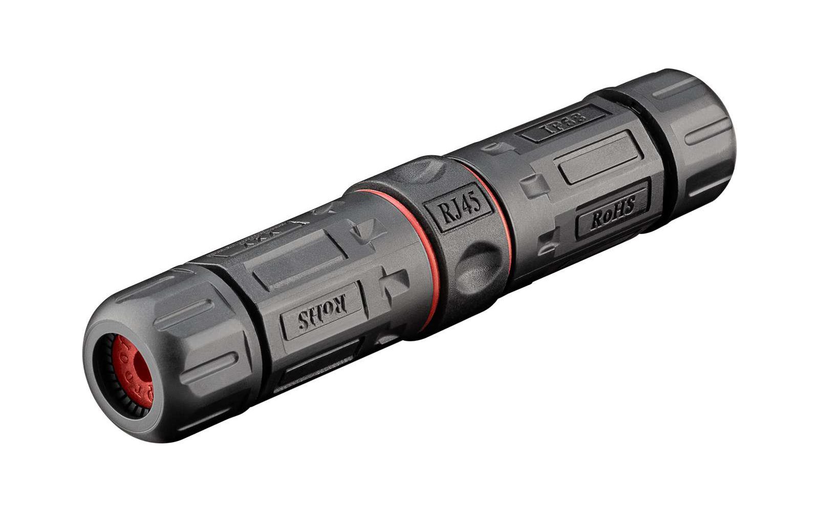 Goobay NET INLINE COUPLER CAT 6 STP, 2x RJ45 OUTDOOR IP68 Patchkabelkupplung Netzwerkkabel Verbinder