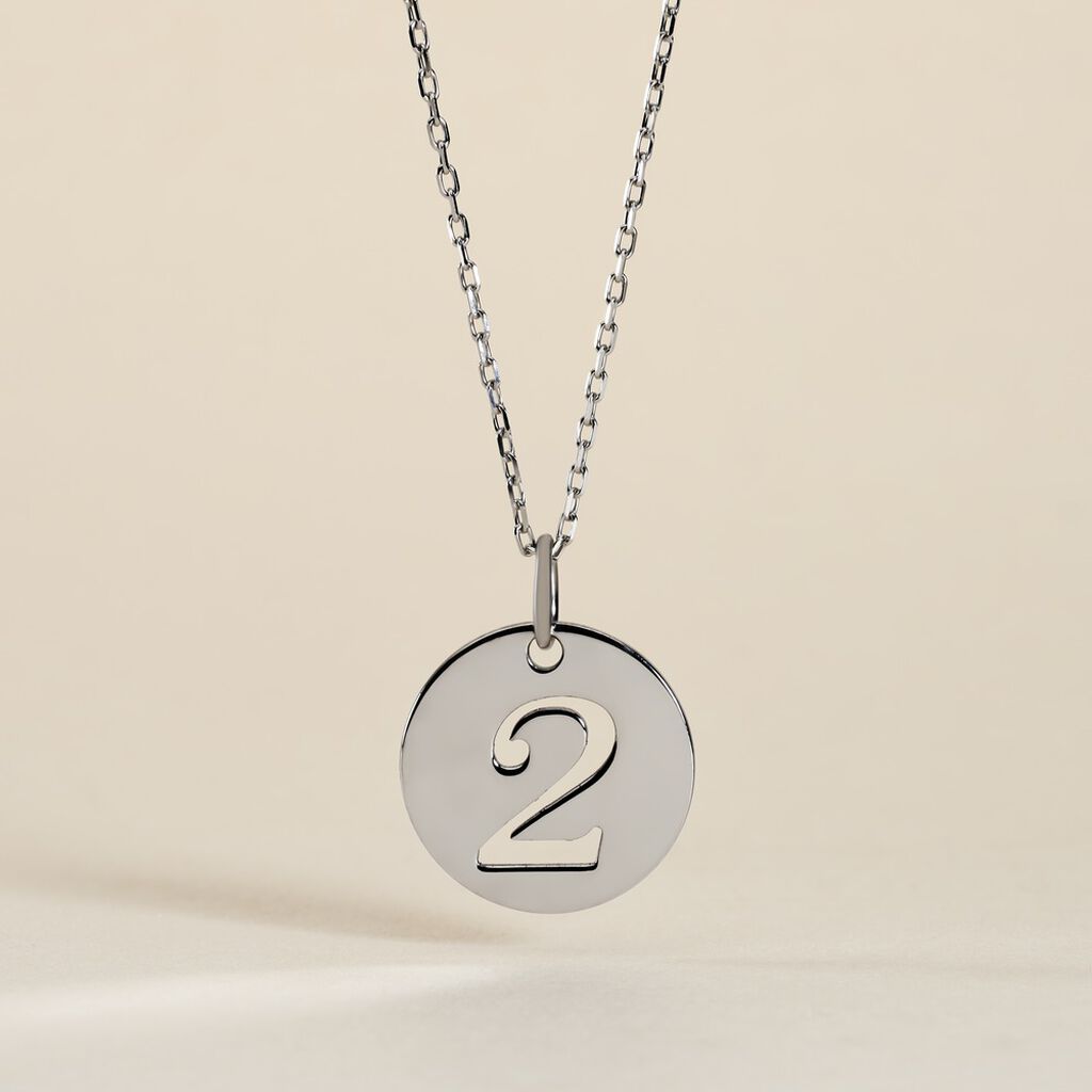 Pendentif Efiso Argent Blanc