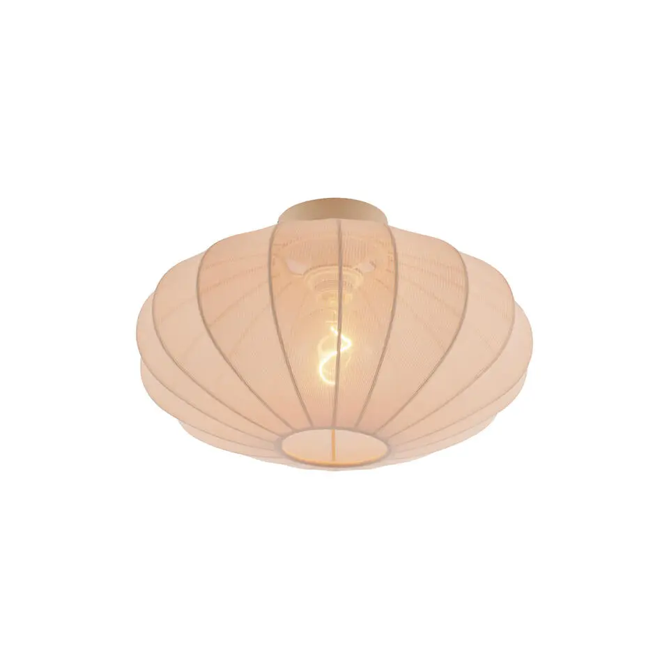 Qazqa plafondlampen bida beige e27
