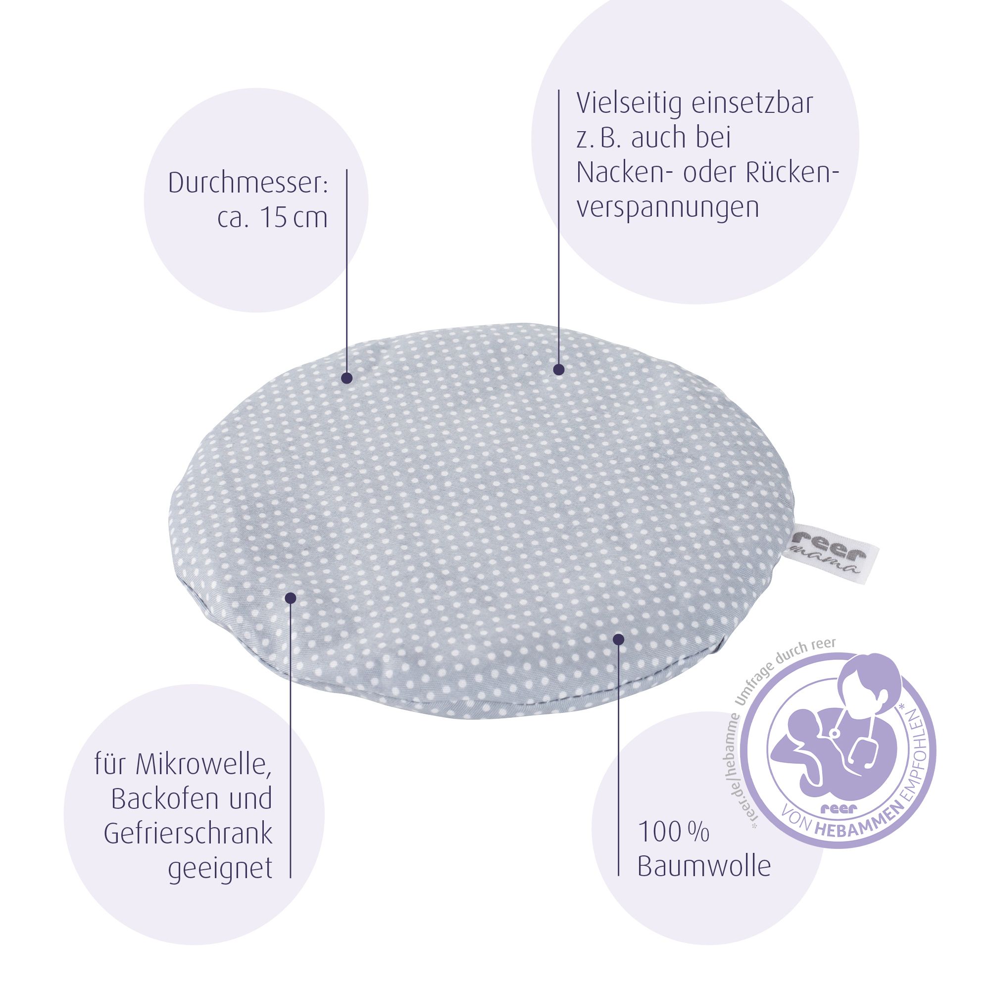 reer mama 2in1 Stillhilfe-Traubenkernkissen