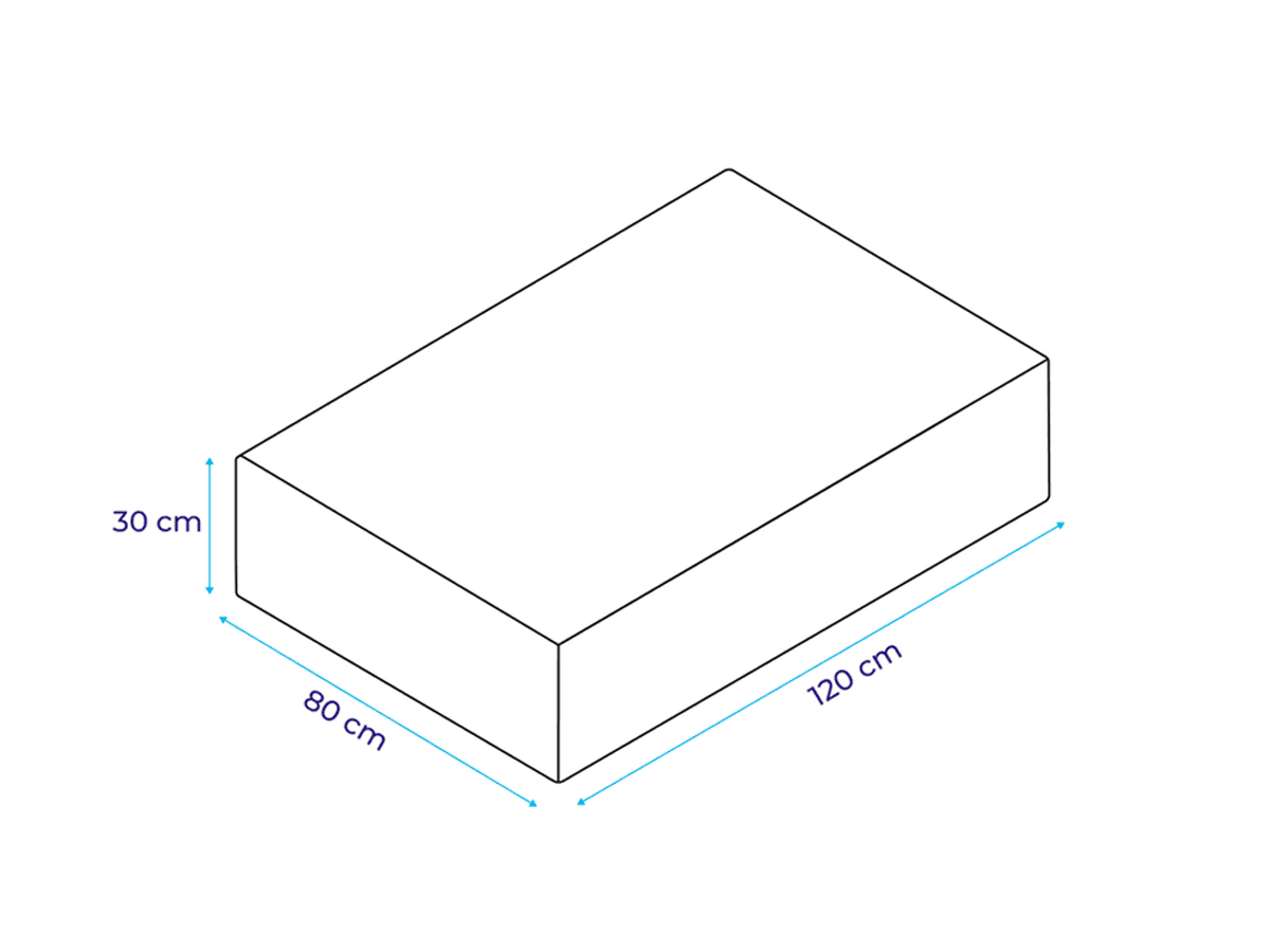 ARKO Modulaire Sofa Poef - 120x80cm Grijs