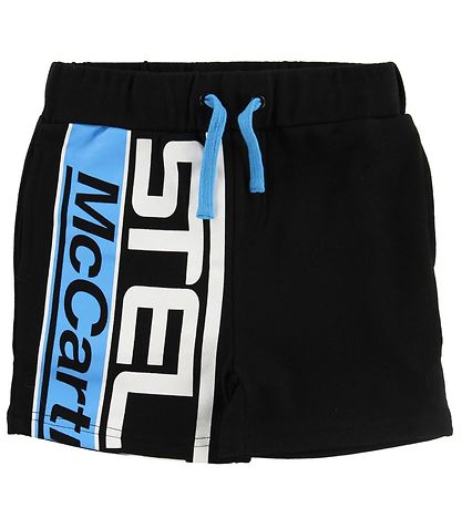 Stella McCartney Kids Shorts - Sweat - Sort m. Hvid/Bl?