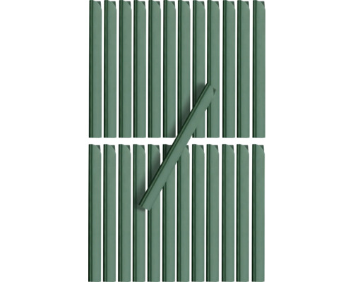 Konsta klemprofielen voor dubbeldraads gaaspanelen, 25 stuks, groen