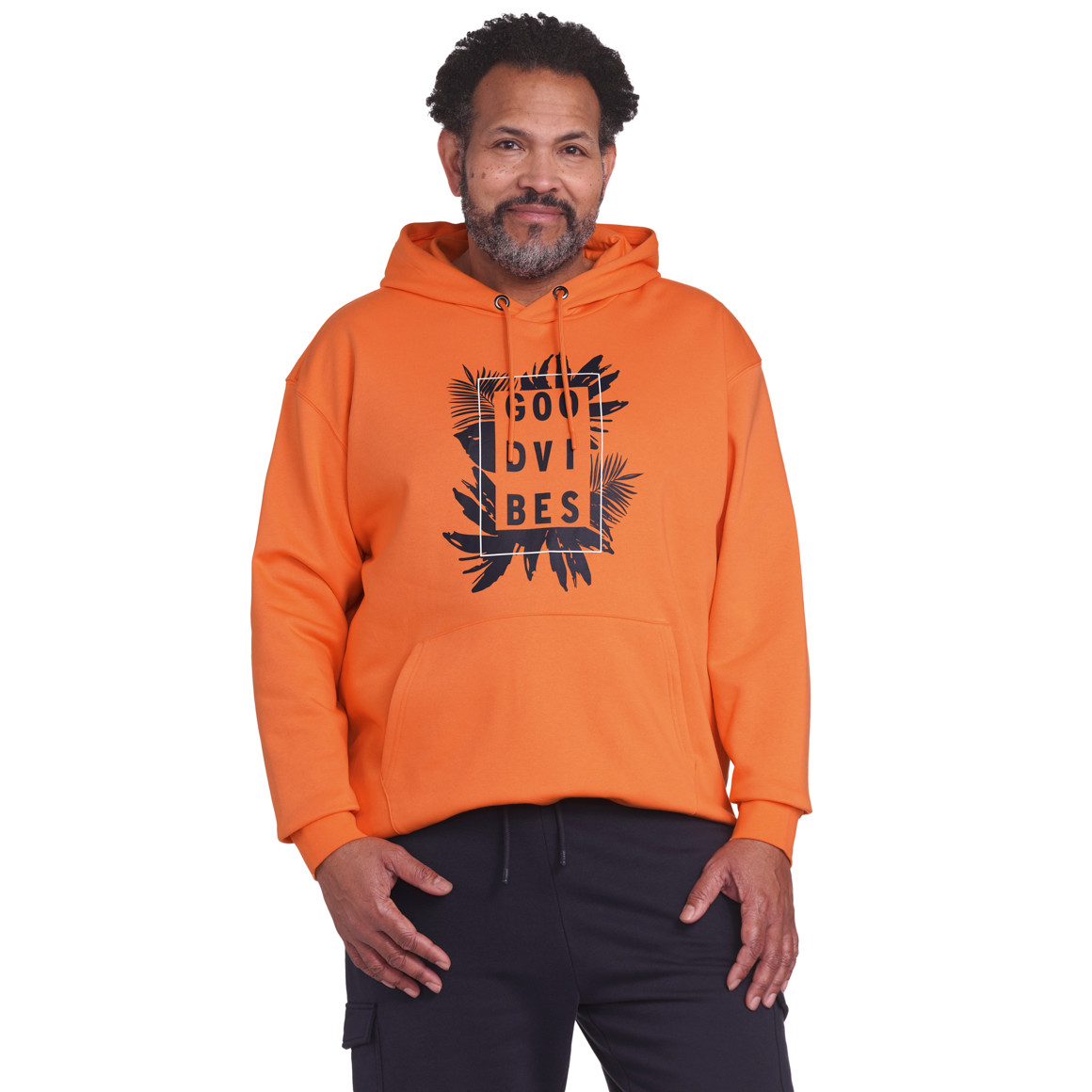 VanVaan Herren Sweat-Hoodie mit Print orange