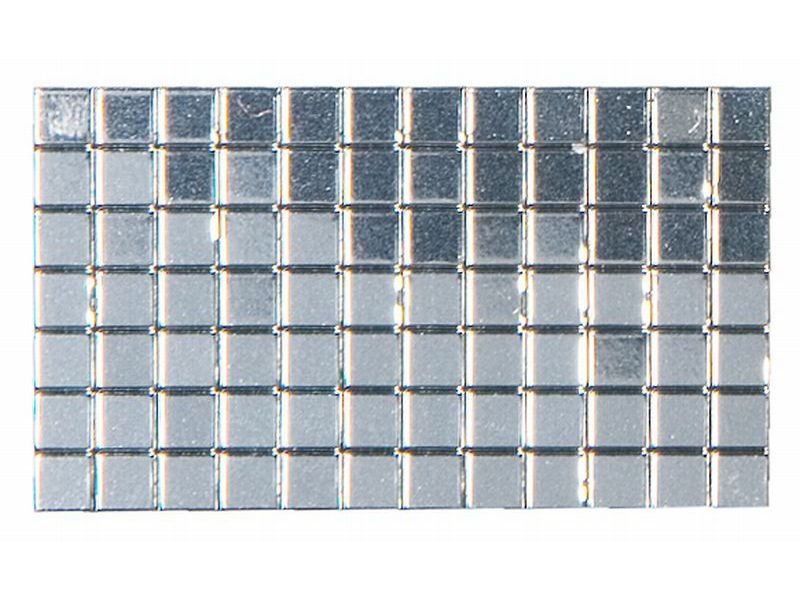 Polystyrol Spiegel selbstklebend, Quadrate 3 mm