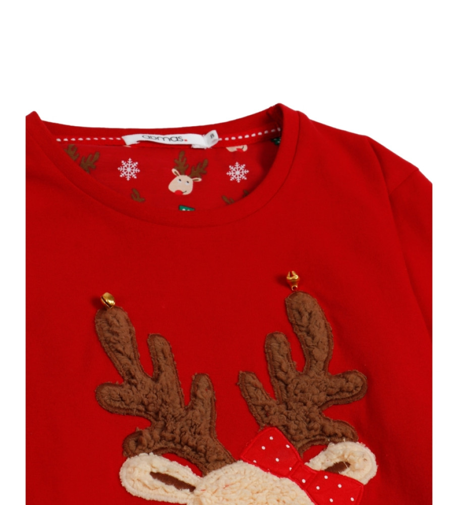Admas Pajamas Manga Long Dont Jingle My Bells rojo