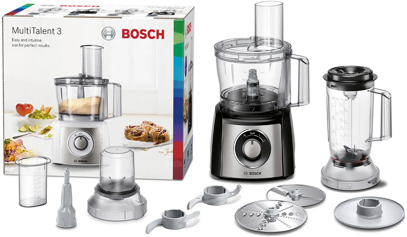 MCM3501M--B Food processor MultiTalent 3 800 W Zwart, RVS