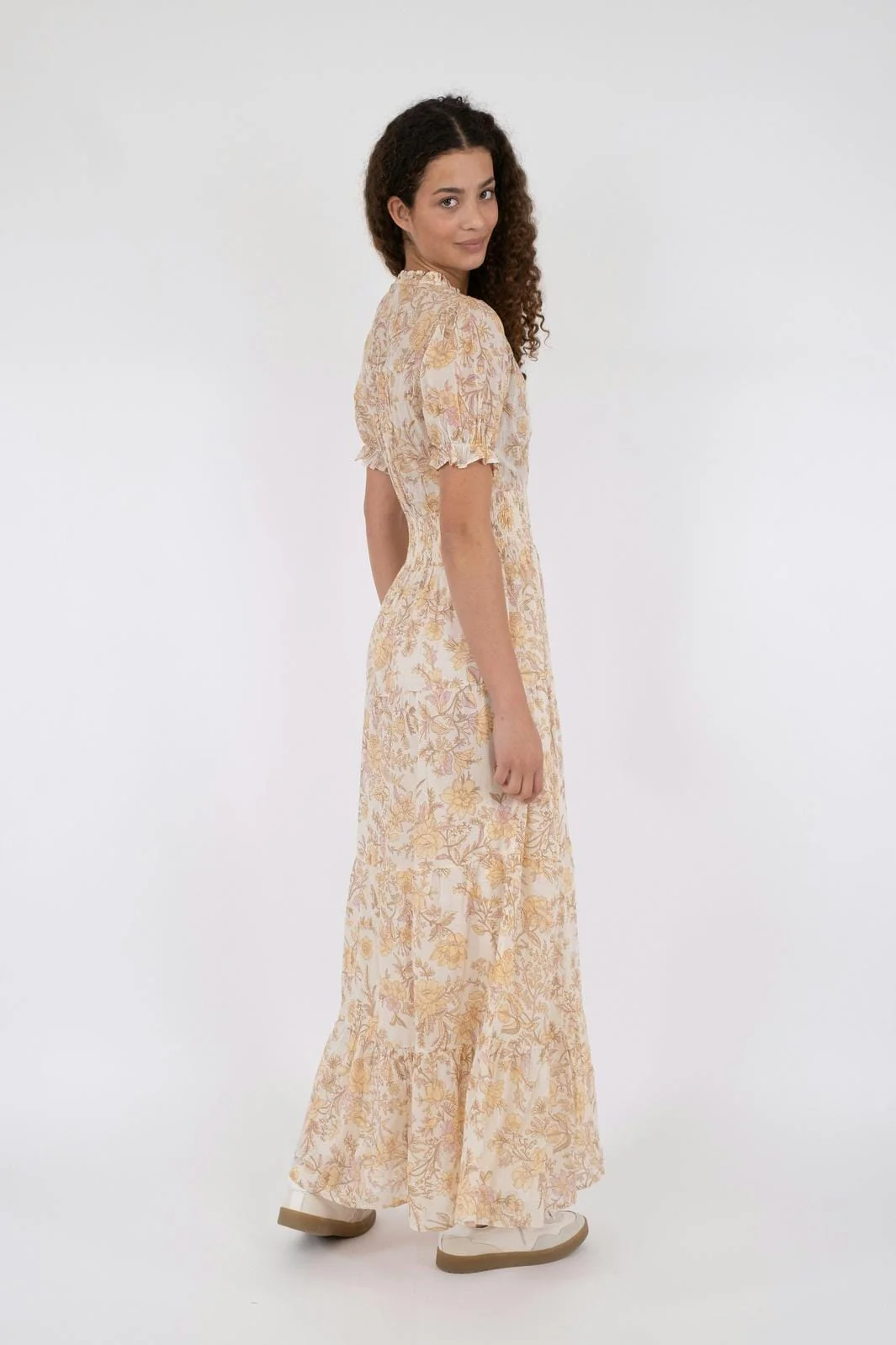 Neo Noir Kanza Rose Field Dress dusty yellow