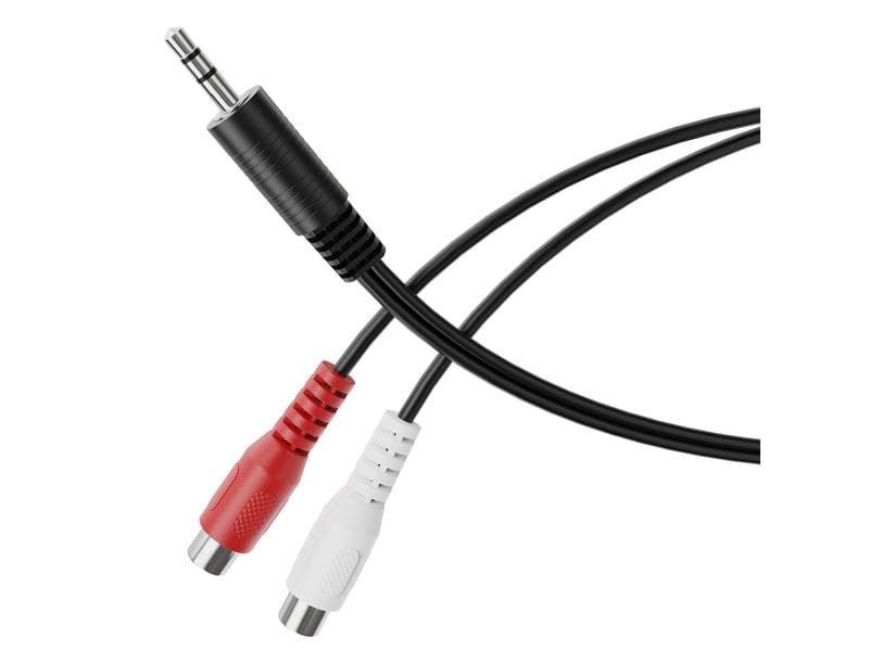 HDSupply Audio-Adapter Klinke 3.5 mm, male - Cinch Audio Adapter 3.5 mm Stecker auf 2x Cinch Buchse, 0.20m