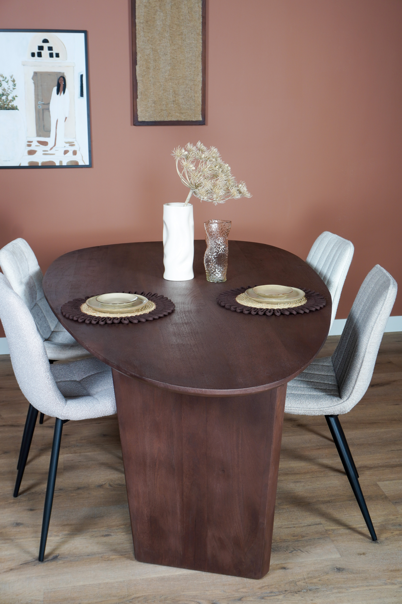 Eettafel Rudo - Espresso mangohout 220 x 110 cm