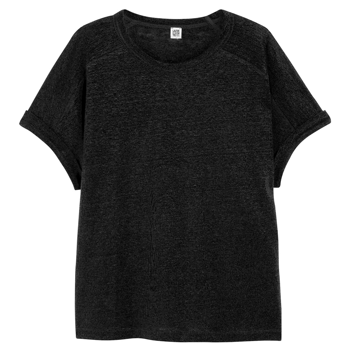 COLEÇÕES LA REDOUTE<br>Camiseta de linho com gola redonda