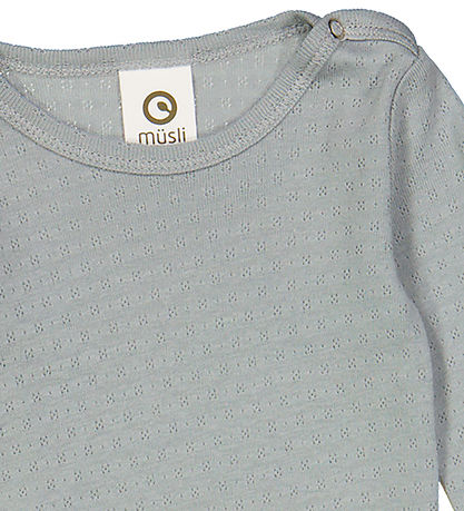 M?Slå Body l/æ - Pointelle - Jasmin Blue