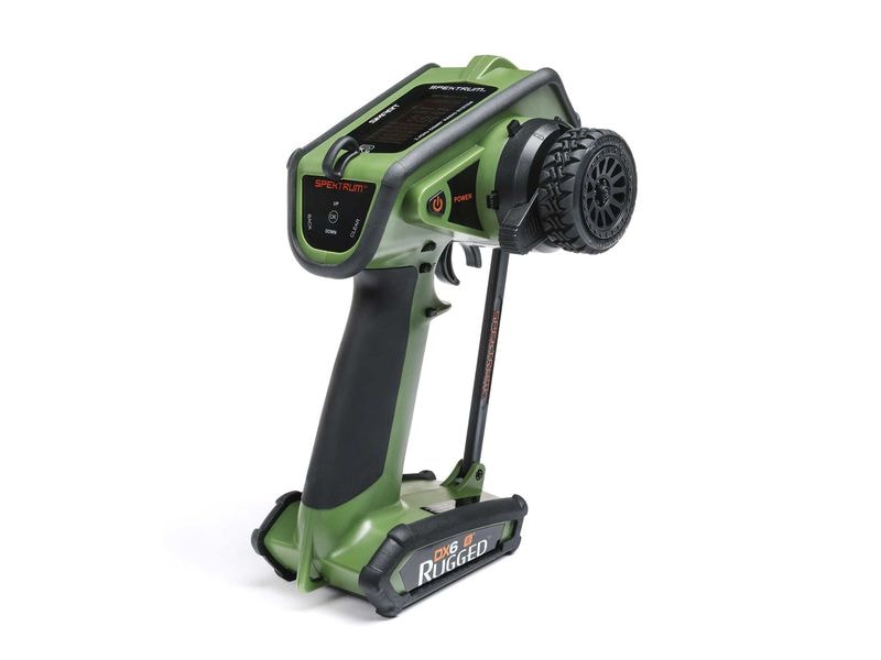 Spektrum Fernsteuerung DX6 Rugged DSMR Grün, nur Sender Robuster 6-Kanal Sender für RC Fahrzeuge