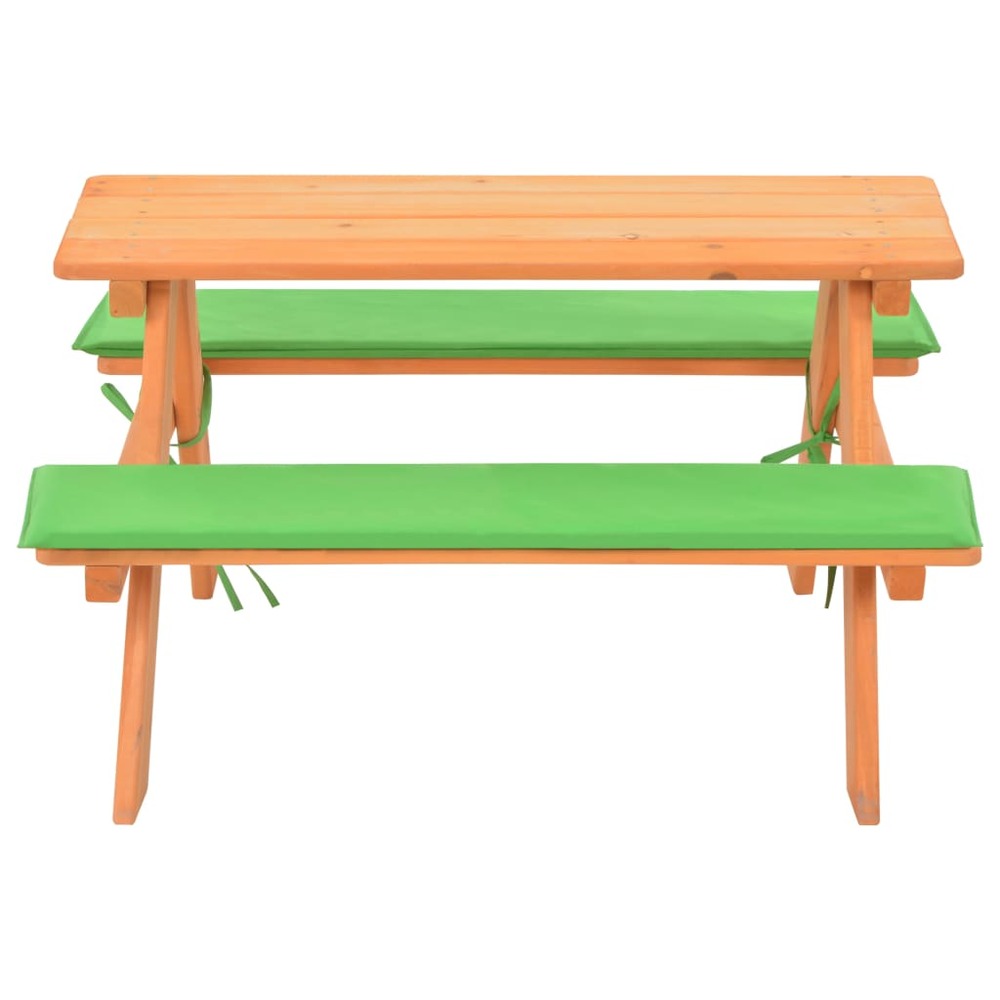 Table de pique-nique pour enfants avec bancs 89 x 79 x 50 cm sapin