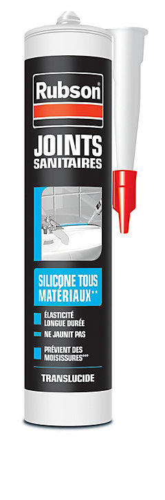 Mastic Sanitaire Rubson silicone tous matériaux transparent 280ml