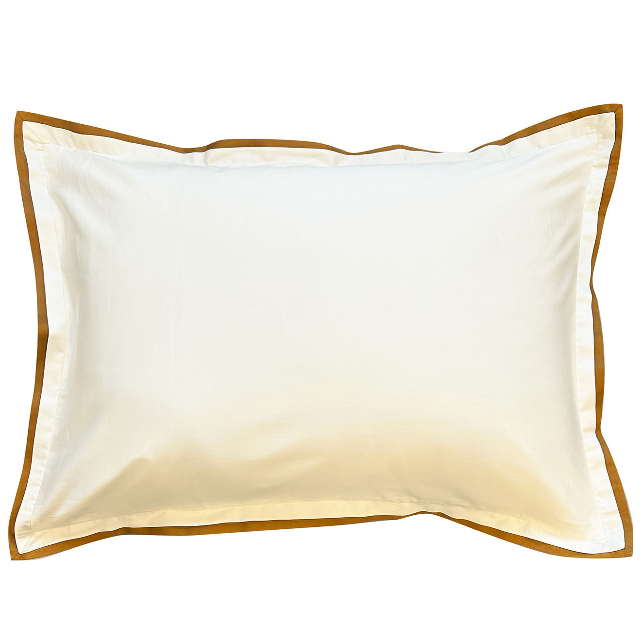 Perle de Coton Taie d'oreiller en Satin de Coton Bryant ivoire/bronze
