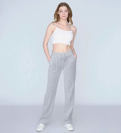 Juicy Couture Velours Hosen - Silbermeliert