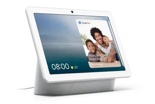Google Nest Hub Max, Google Assistant, Rektandel, Hvid, 25,4 cm (10