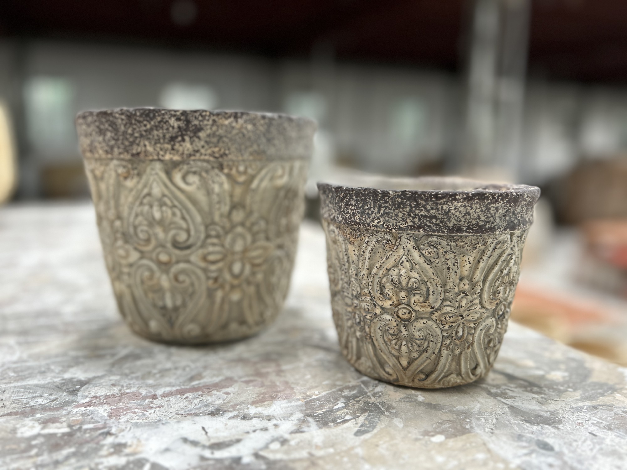 Übertopf 'Corbois', grau, Ø 14 cm, H 12,5 cm günstig bestellen