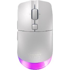 Souris Cherry XTRFY M50 Wireless gaming sans fil RGB - Connectivite filaire, Bluetooth et 2,4 GHz - Blanc
