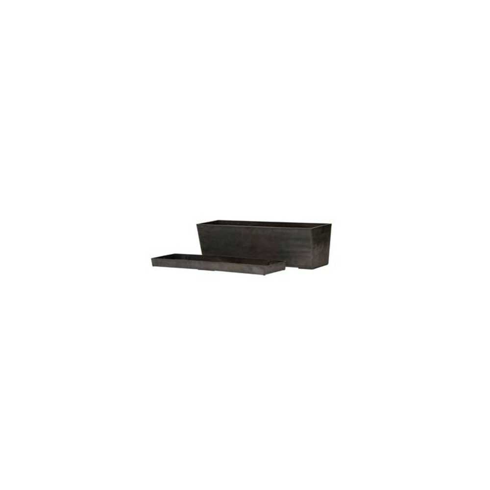 Jardinière en plastique recyclé - gris anthracite