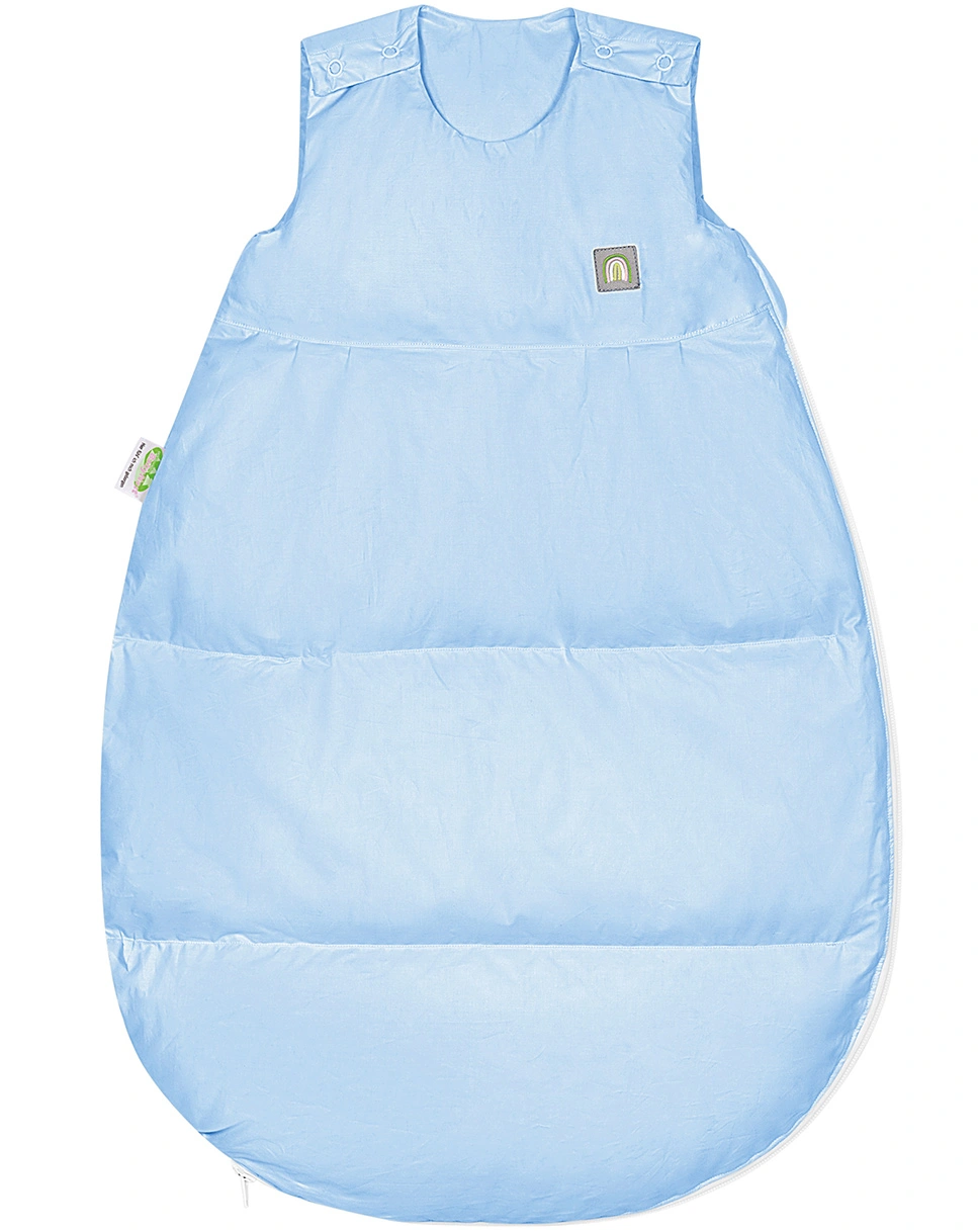 Daunen-Schlafsack THERMO-NEST in hellblau
