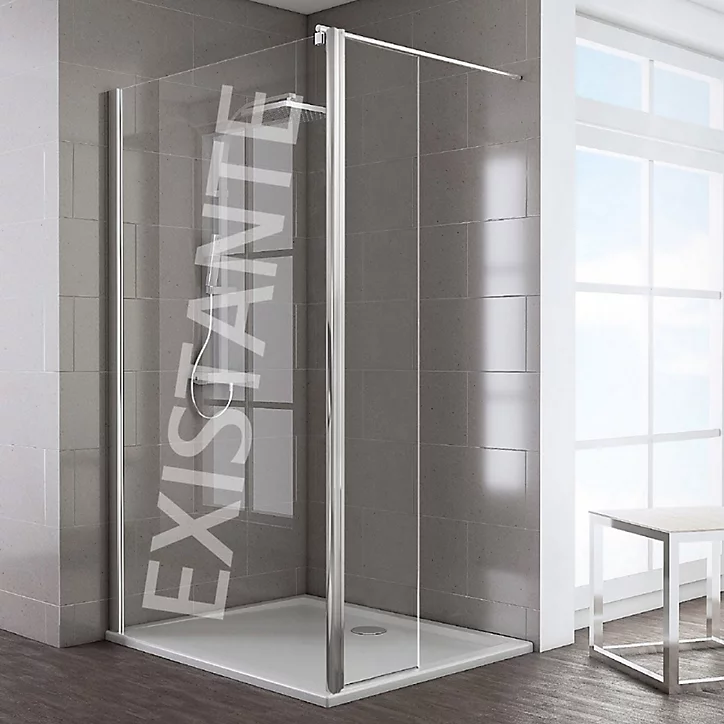 Volet additionnel pour paroi de douche fixe 8 mm