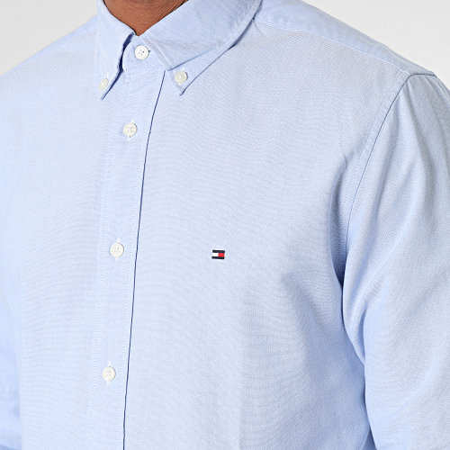 Chemise Manches Longues Heavy Oxford Solid 9167 Bleu Clair