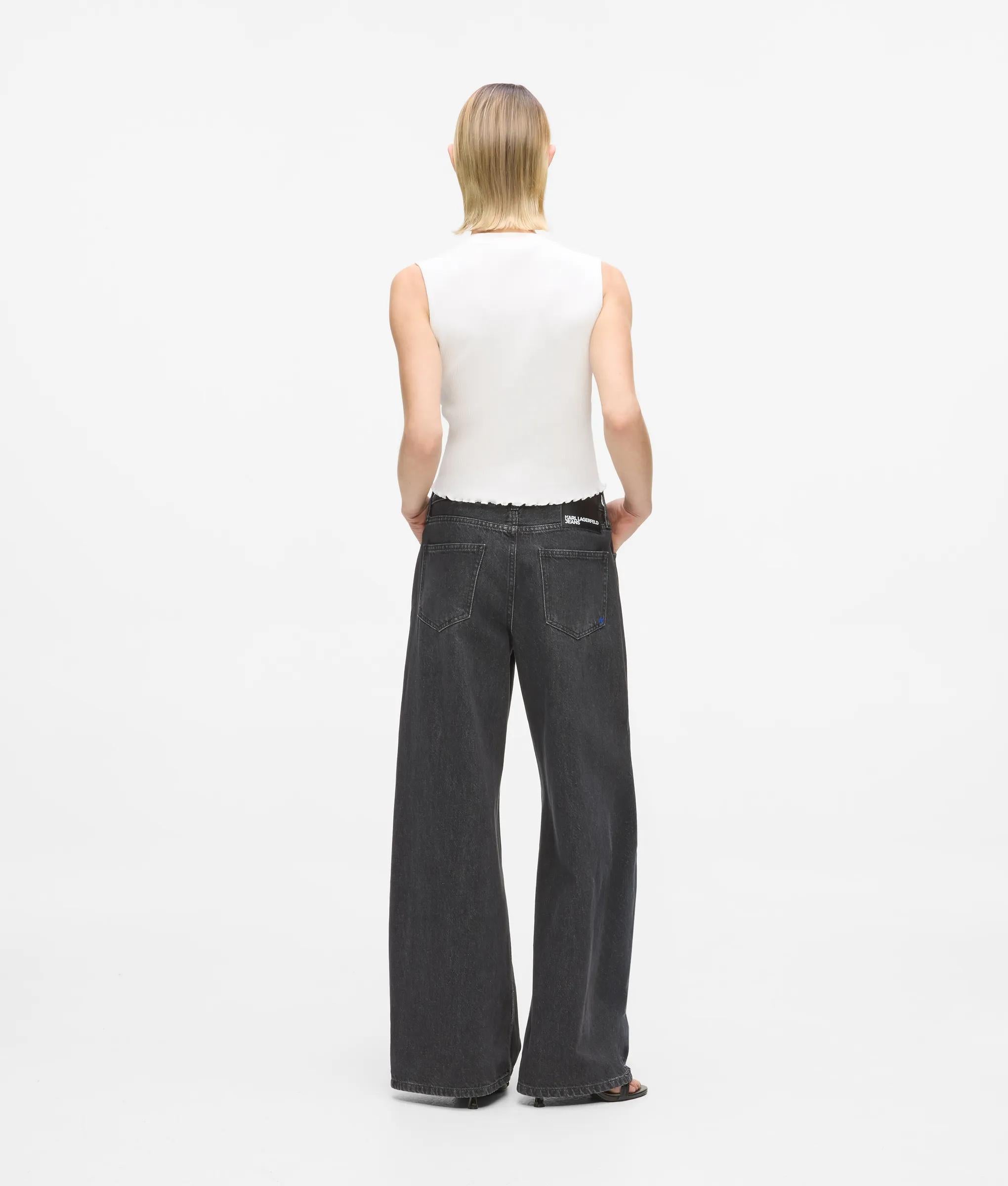 Wijde jeans met lage taille