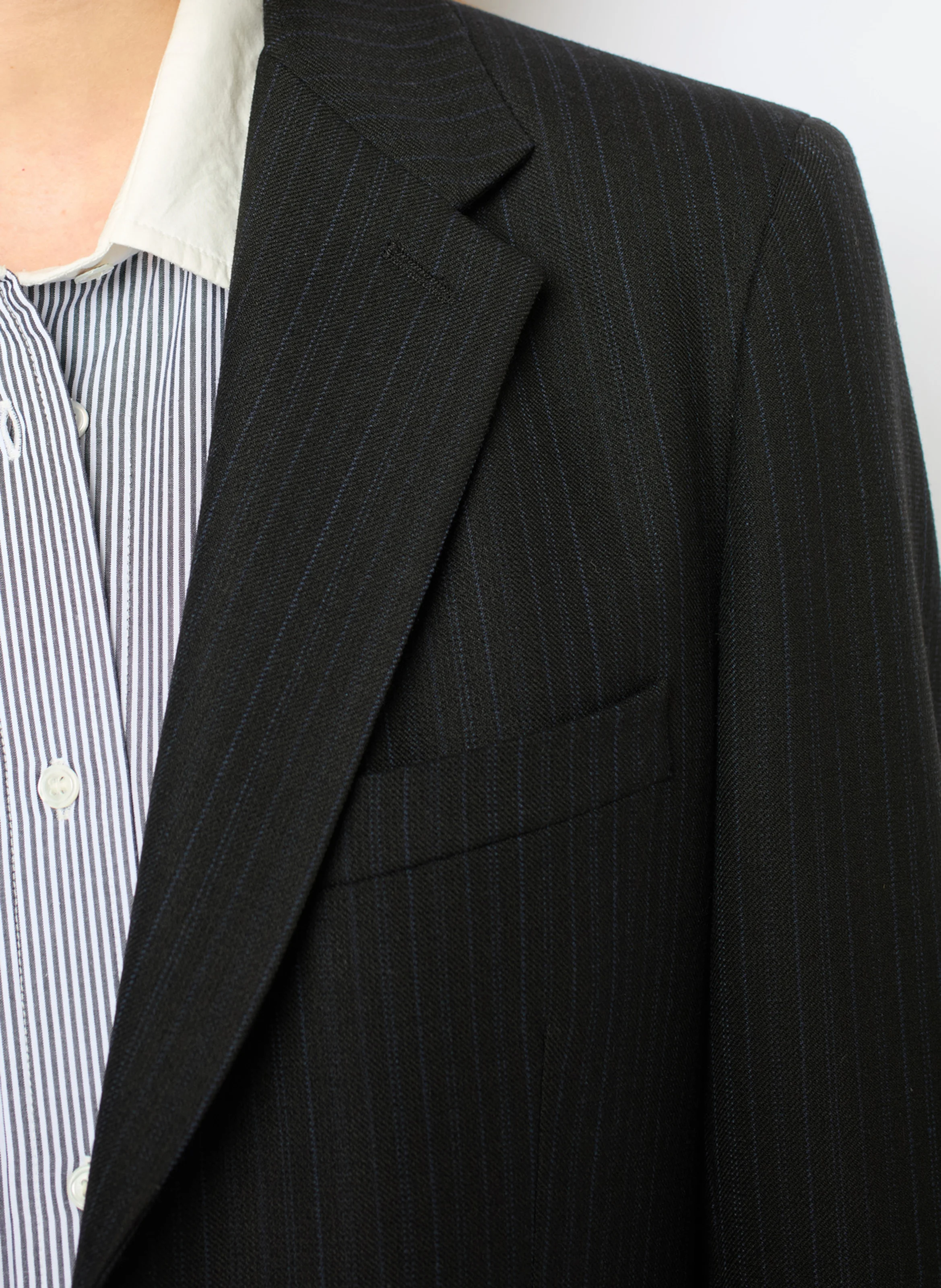 MARYLOU - Blazer imprimé fines rayures, | Noir