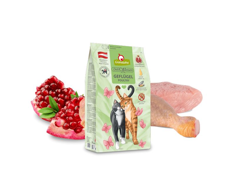 GranataPet Trockenfutter DeliCATessen Geflügel 300 g Alleinfuttermittel für ausgewachsene Katzen