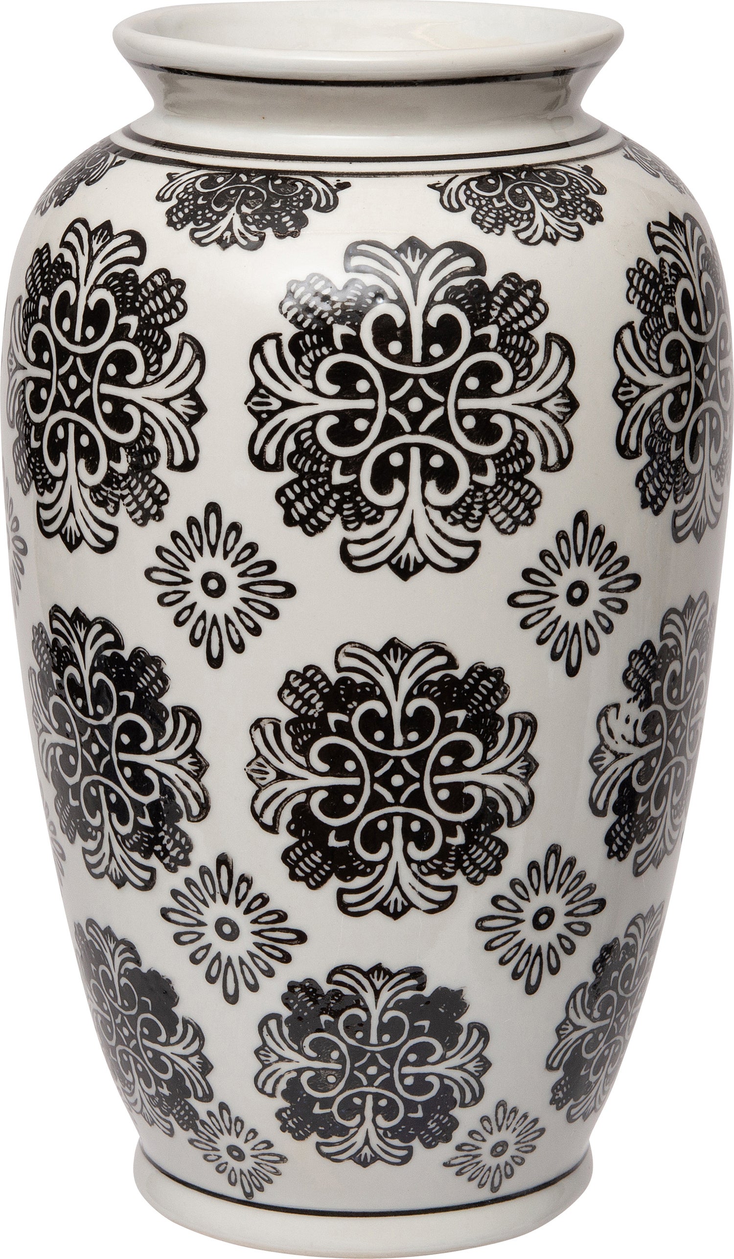 Intratuin vaas Evie zwart D 17 H 28 cm