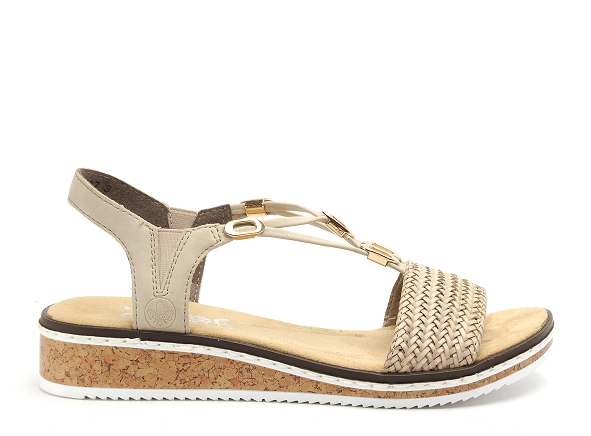 Rieker nu pieds plats femme v3662 beige