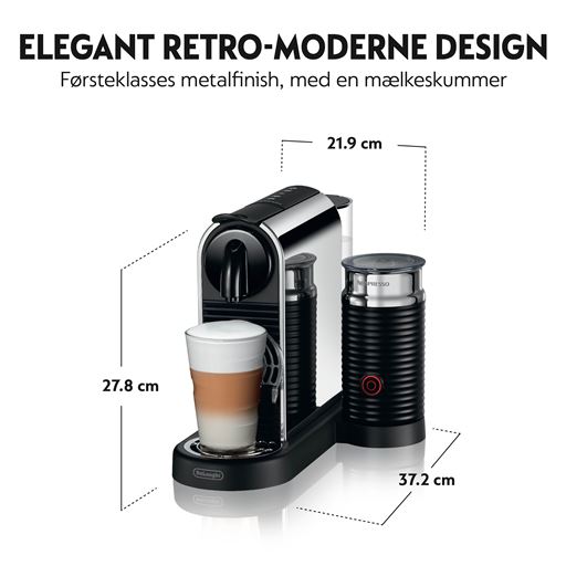 Nespresso Citiz Platinum&Milk Kaffemaskine, Steel