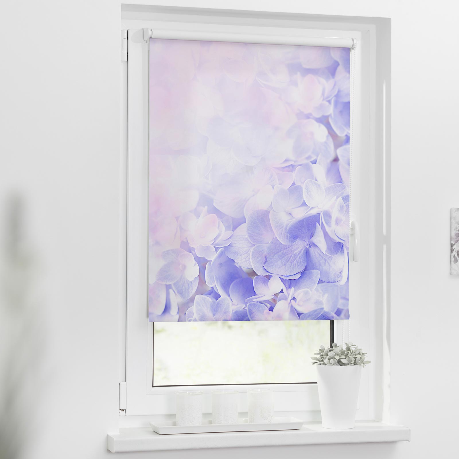 LICHTBLICK Rollo Klemmfix HORTENSIE - lila - 45x150 cm