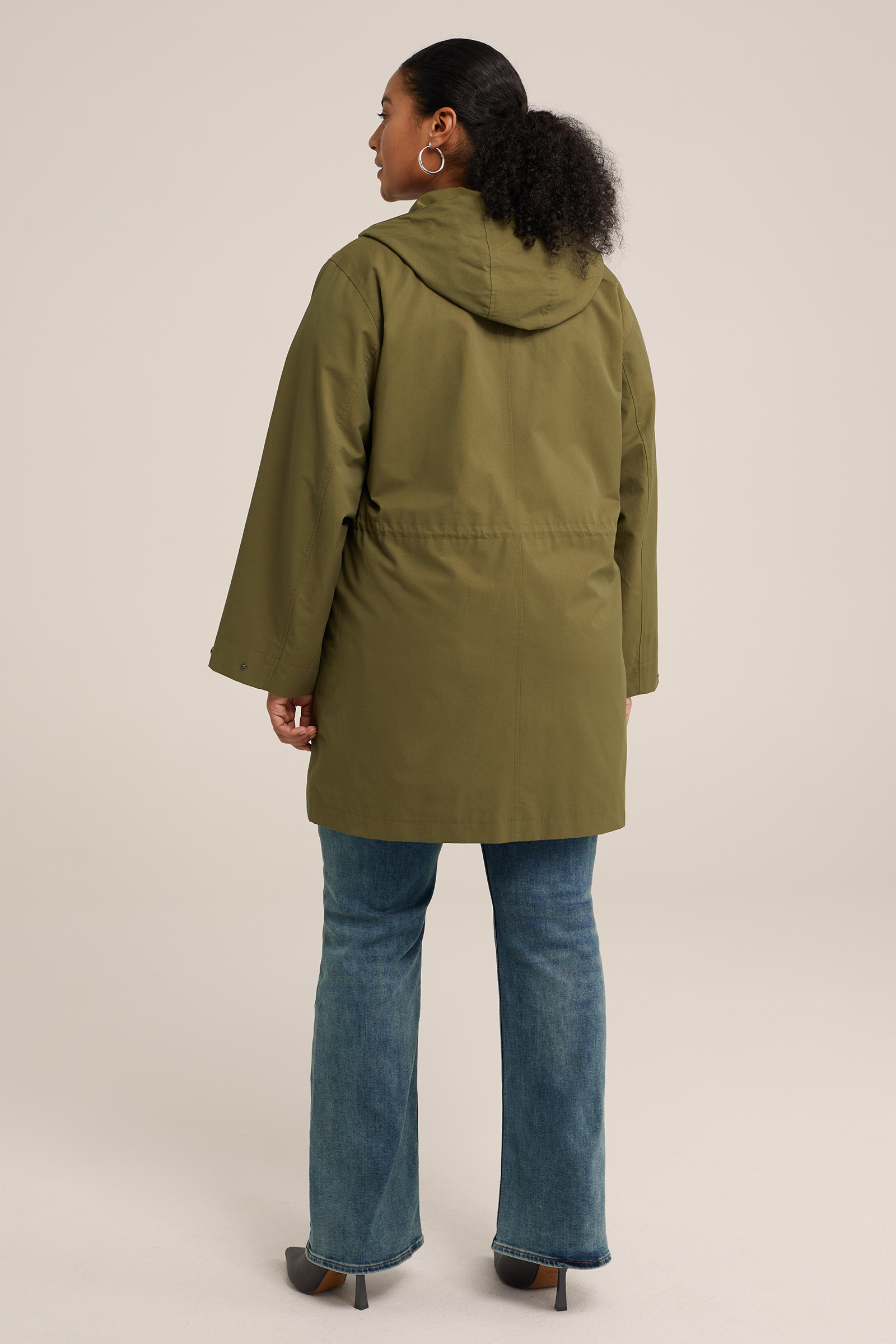 lichtgewicht parka - Curve WE Fashion Olijfgroen
