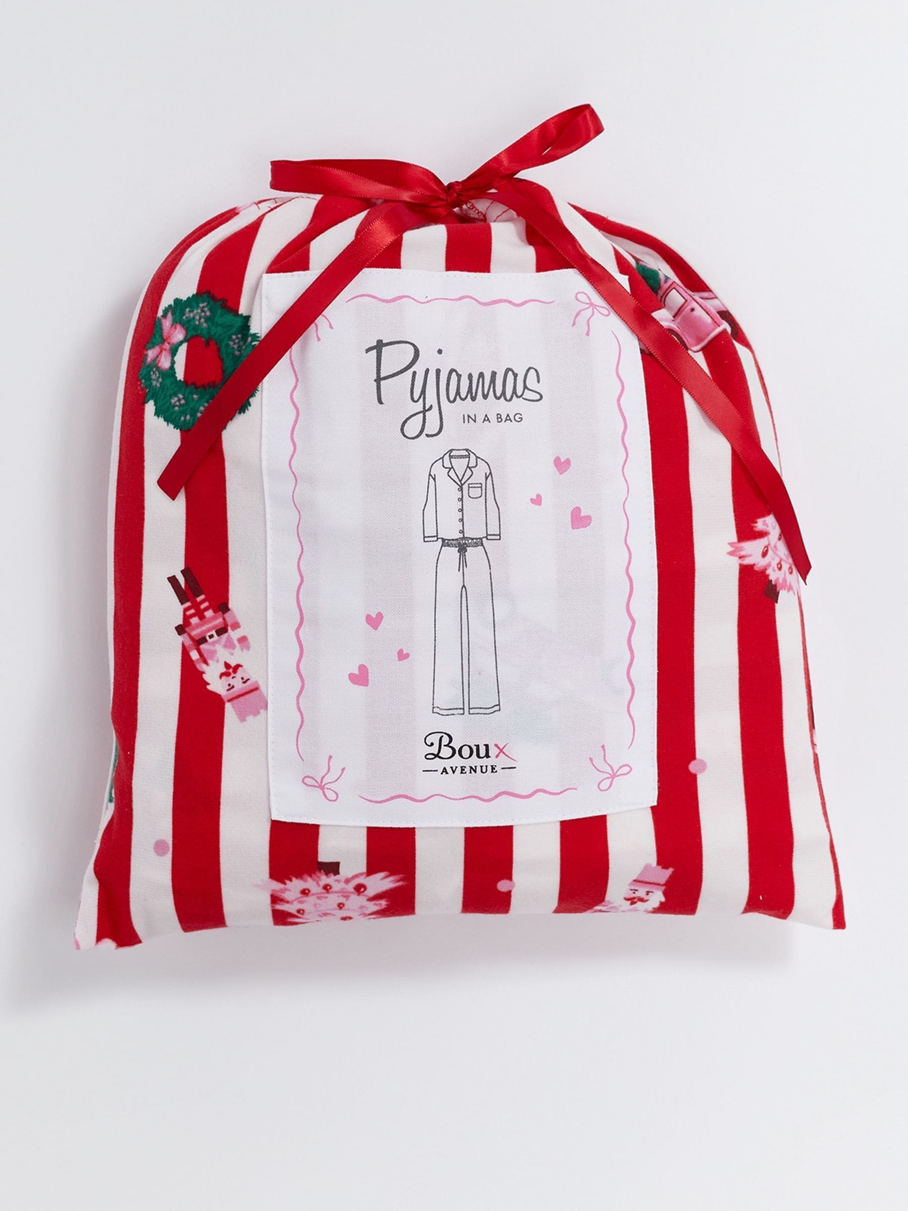 Red/White Christmas Scene - Boux Avenue Pyjamas In a Bag