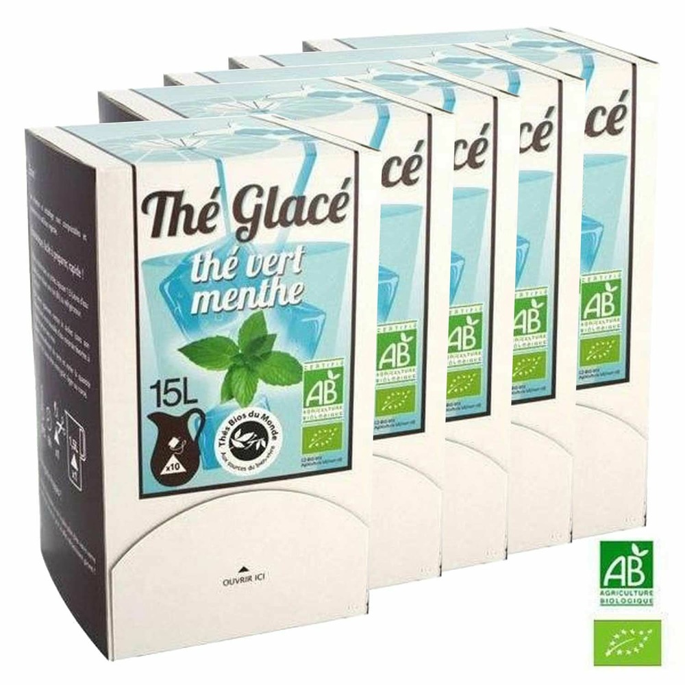 Thé vert glacé à la menthe bio 30 sachets