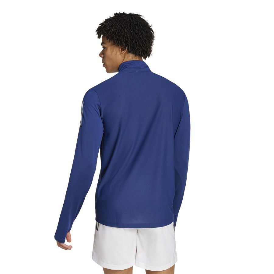 adidas Haut Running Own The Run 1/2 Zip - Bleu Marine/Blanc