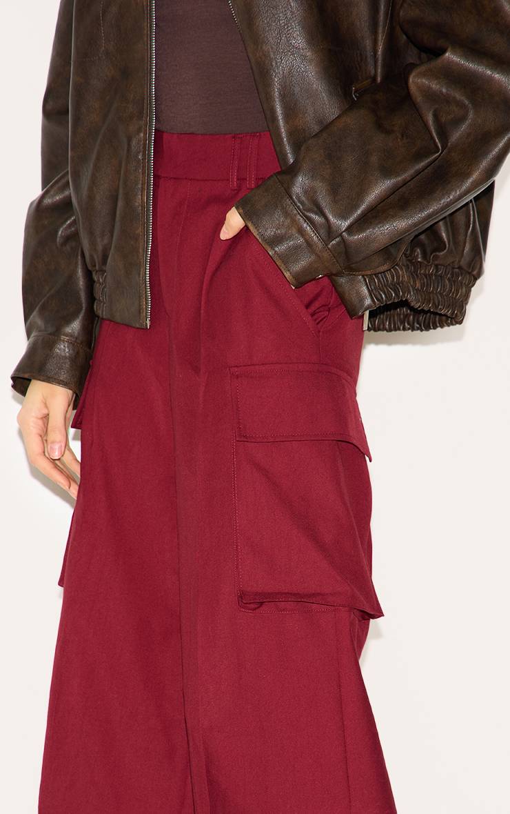 Prune Pantalon Droit Tissé À Détail De Poches