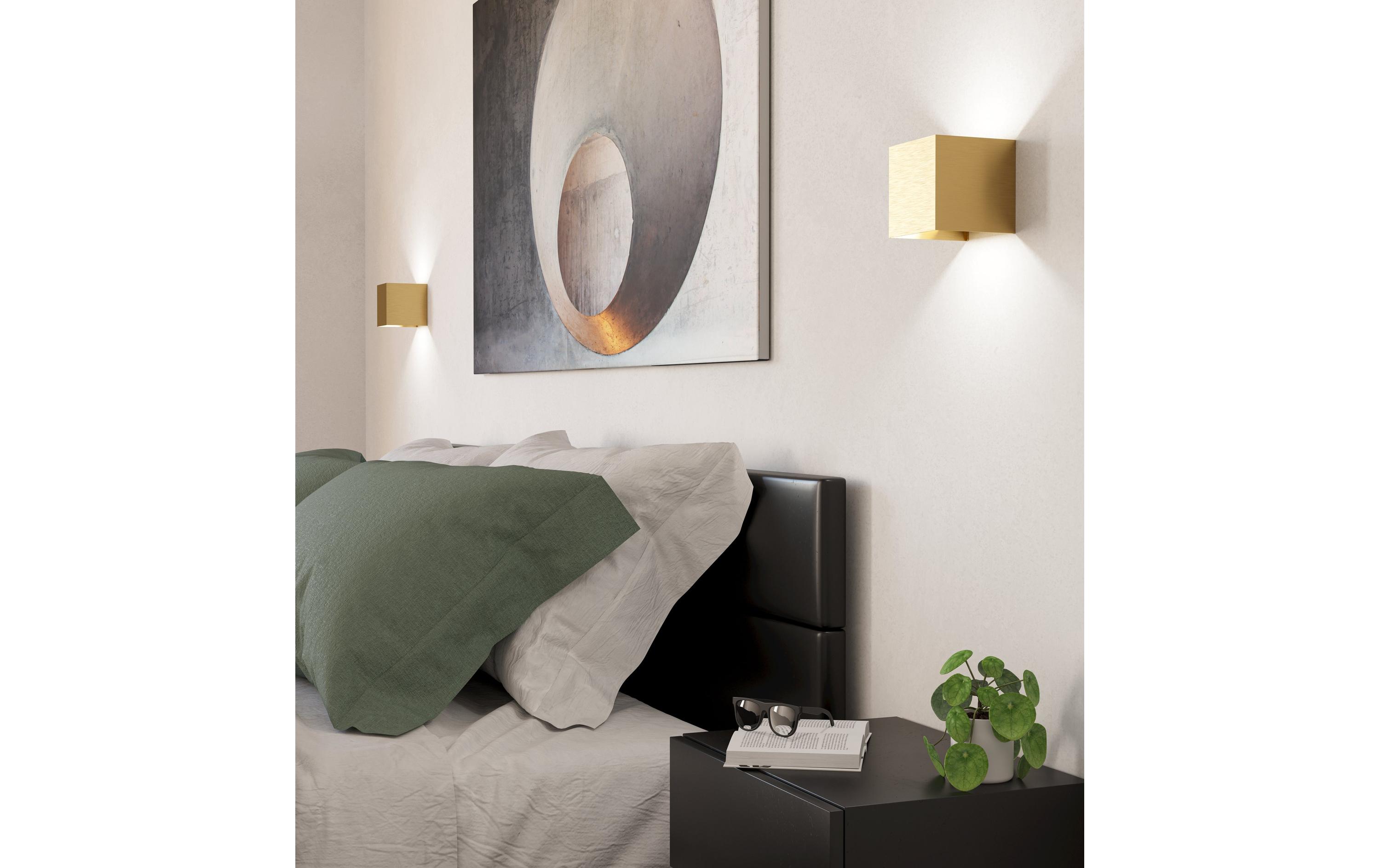 Wand-/Deckenleuchte VALMONTONE Messing LED 2 x 1.5W 3000KModerne LED Wand-/Deckenleuchte mit energieeffizienter Beleuchtung