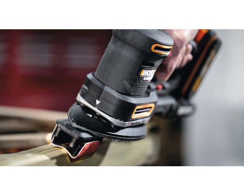 WORX 20V WX820.9 5-in-1 snoerloze multifunctionele schuurmachine, incl. accessoires + GRATIS bonusartikel: 20V accu WA3644 (4,0Ah)