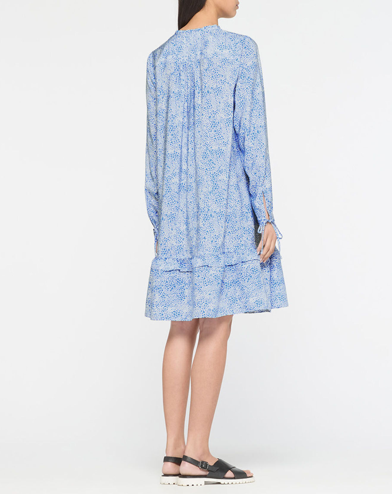 Scotch & Soda Robe courte à volants bleu/blanc