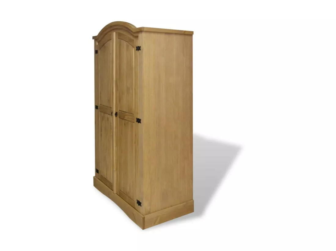 Armoire 2 portes pin massif naturel Mexica