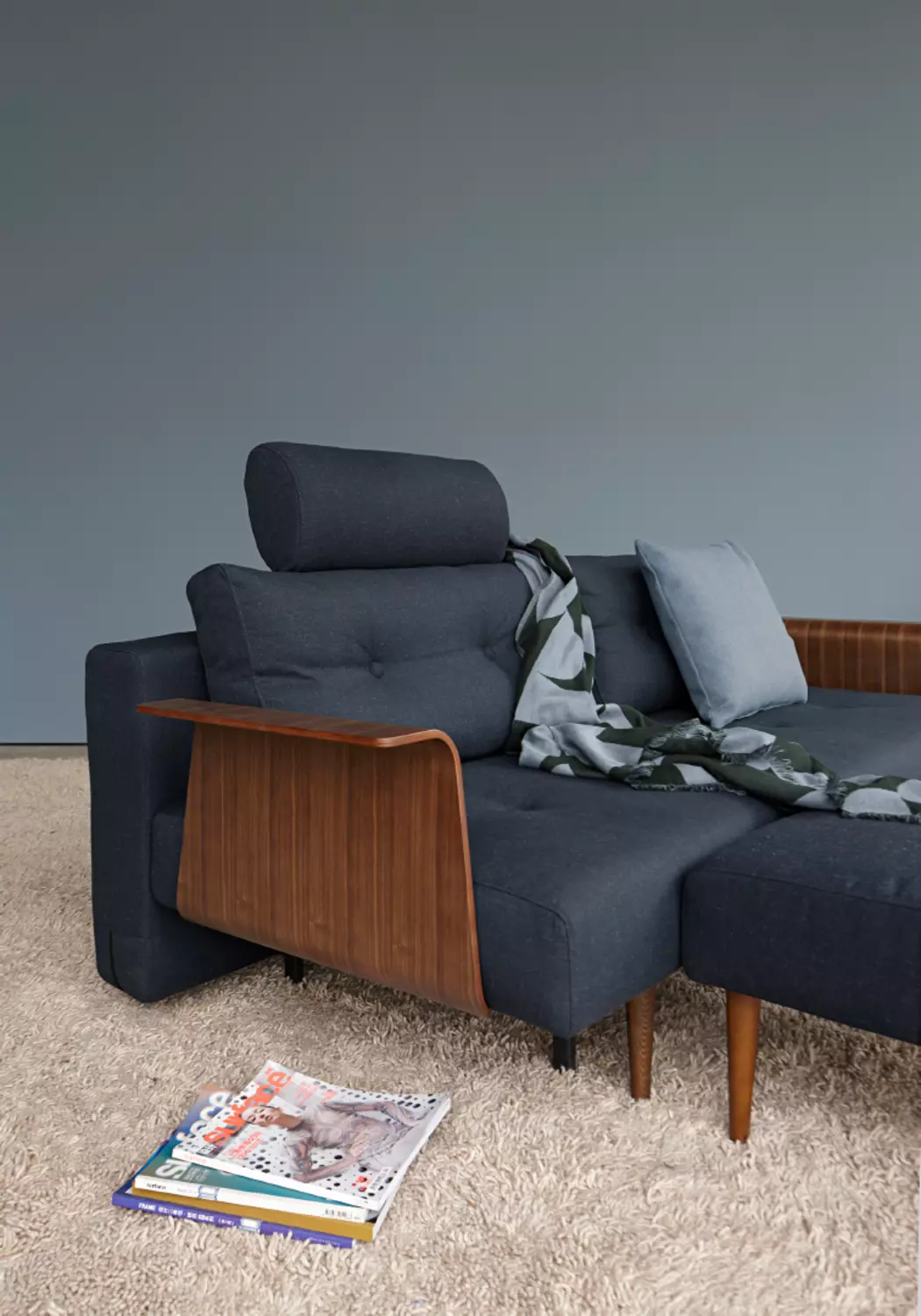 Schlafsofa mit Armlehnen Recast Plus dunkel