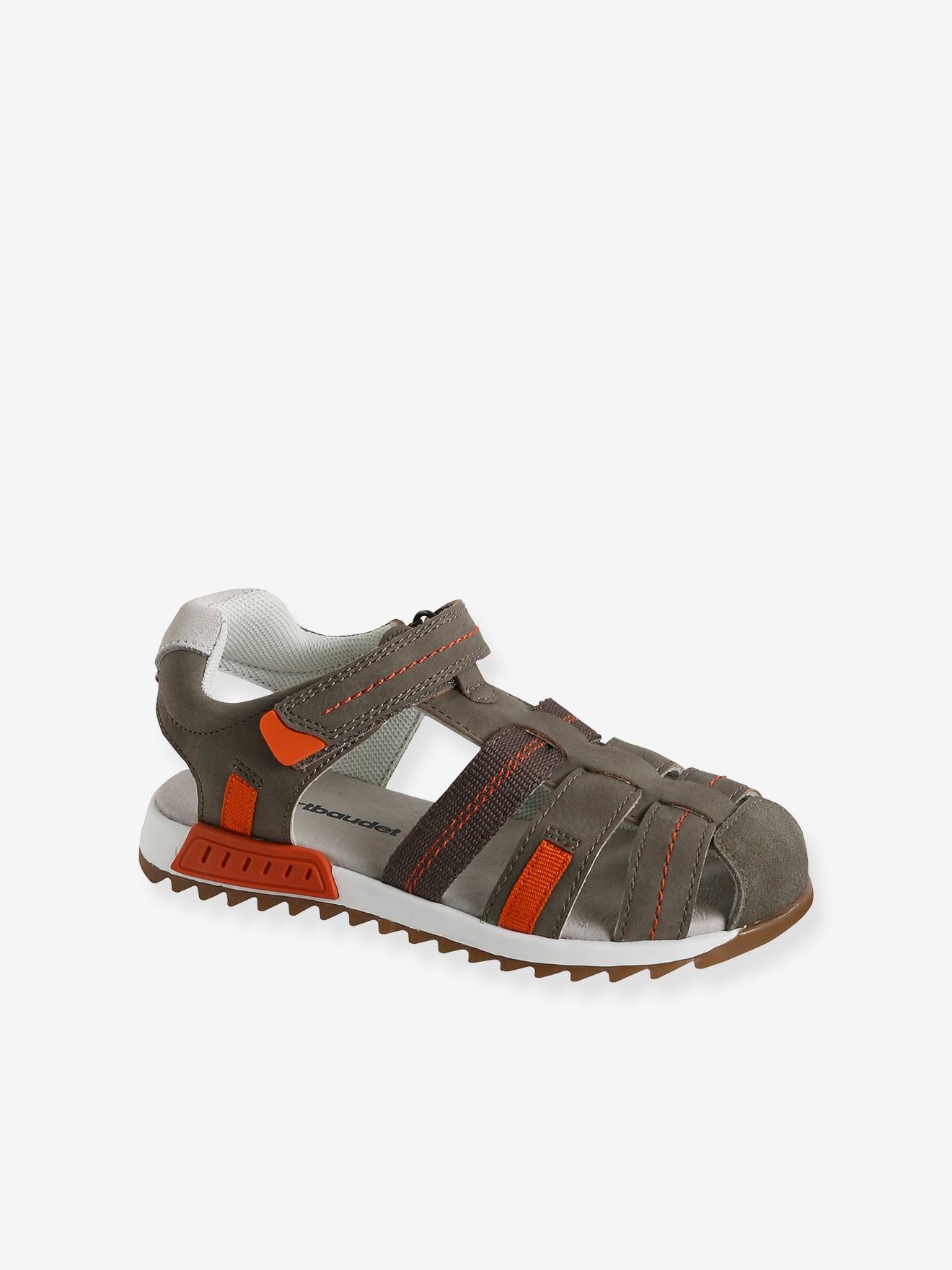 Sandálias fechadas para meninos, marrom acinzentado