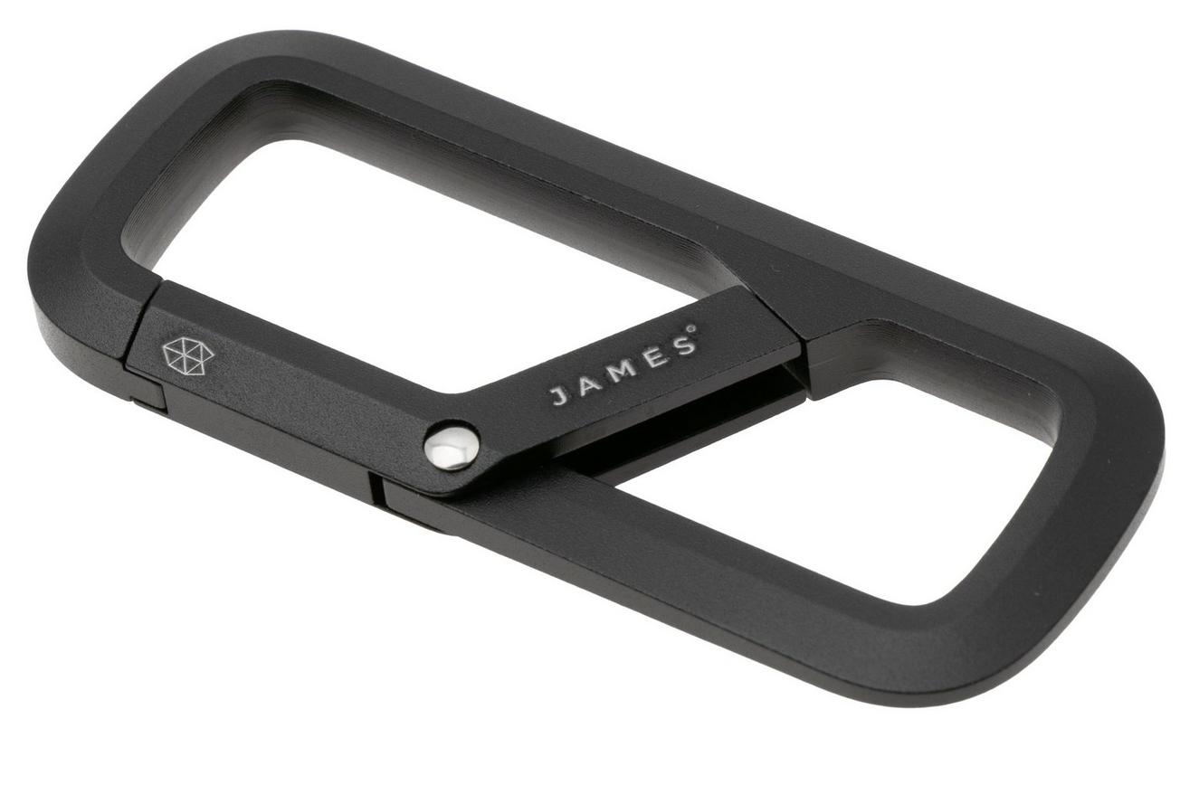 The James Brand The Madison ES216903-10 Black, karabijnhaak