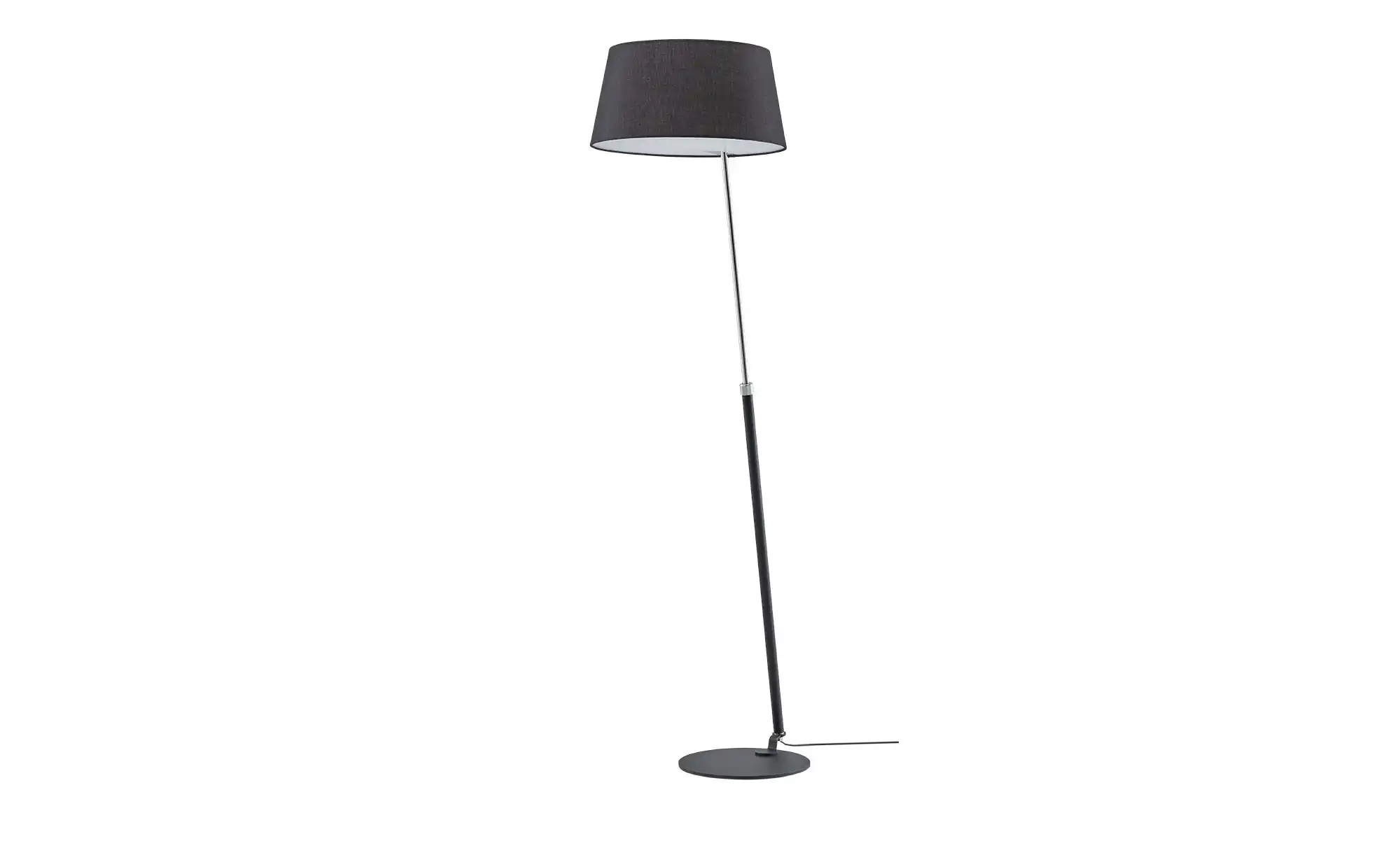 HELL-höllisch gutes Licht Stehleuchte, 1-flammig, schwarz/chrom mit grauen Schirm