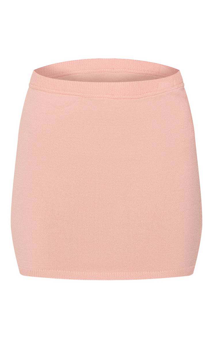 Rose Mini-jupe En Maille