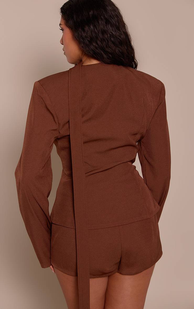 Chocolat Short Tailleur Ajusté Shape